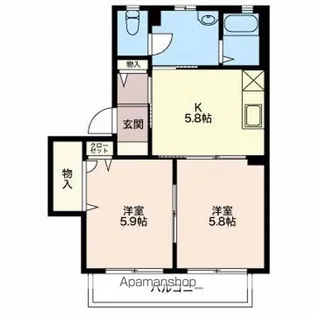 エスワイ杉山【1階】の間取り