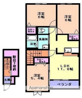 コルテス 千代田B【2階】の間取り