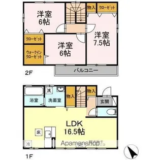 東京都昭島市大神町2丁目【一戸建】の間取り