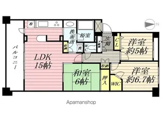 オーベル横濱鶴見リーフアベニュー【5階】の間取り