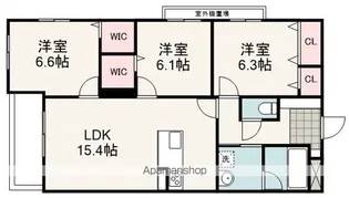 グランスタジオ幸町【2A号室】の間取り