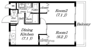 エンゼルプラザ大石【301号室】の間取り
