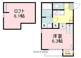 レジデンス北仙台.T【2階】の間取り