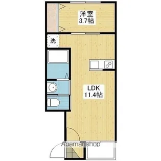 アルト中村【205号室】の間取り