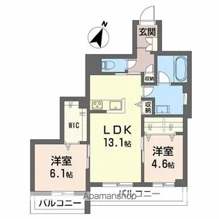 SHAMAISON SANYO【2階】の間取り