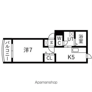 QBIG白石【205号室】の間取り