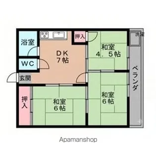 森部ビル【1C号室】の間取り