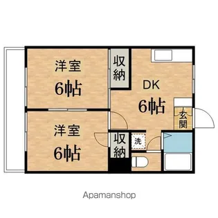 ハイツニュータマ【1階】の間取り