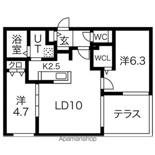 ブランシャール札幌STATION【4階】の間取り