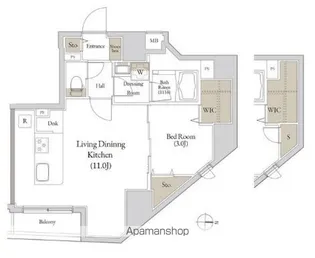 LOG入谷(ログ入谷)【7階】の間取り