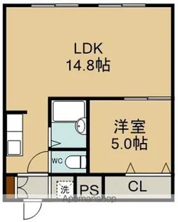 レジデンス大川【1階】の間取り