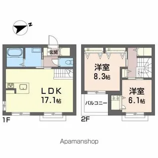 MAISON MAST ICHINOSEKI【2階】の間取り