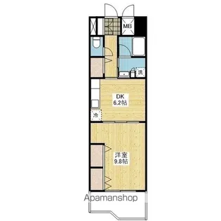 リアライズ竹原【203.号室】の間取り