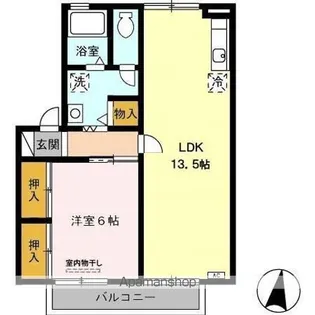 エストハウス A【202号室】の間取り