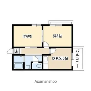 アプローズ川西【2階】の間取り