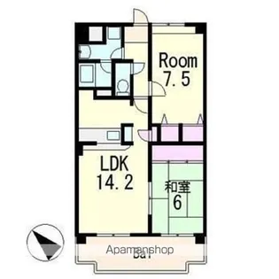 コスミックルーム21【2階】の間取り