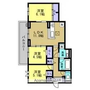 セレーノ・フォレ【3階】の間取り