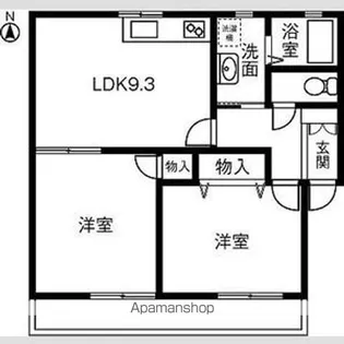 クレール参番館【206号室】の間取り