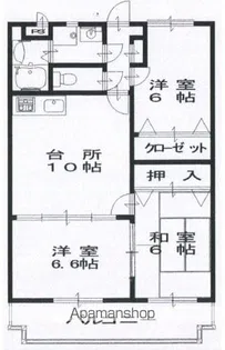 ハピネスS【3階】の間取り