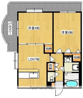 グリーンロード参番館【2階】の間取り