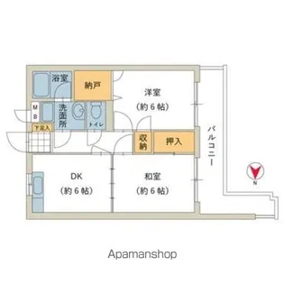 リーベさつま【1階】の間取り