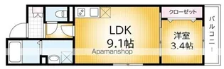 コモイルソーレ弁天【3階】の間取り