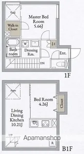 LIVEFLAT高田馬場【1階】の間取り