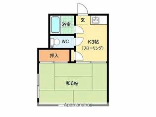 フレンドコーポ【2階】の間取り
