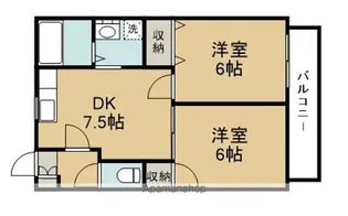サンライズ東仙台【2階】の間取り