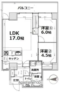 シティコート目黒2号棟【3階】の間取り