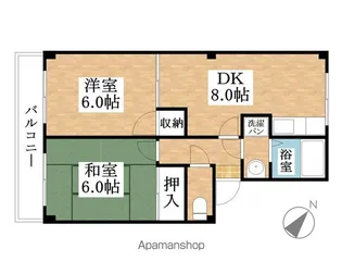 メゾン羽根西【205号室】の間取り