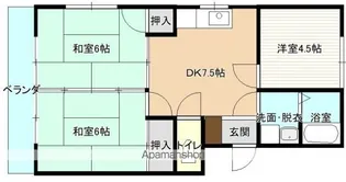 第1沖本ハイツ【402号室】の間取り