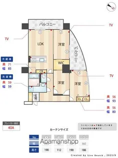 S-FORT警固タワー(旧サムティ警固タワー)【8階】の間取り