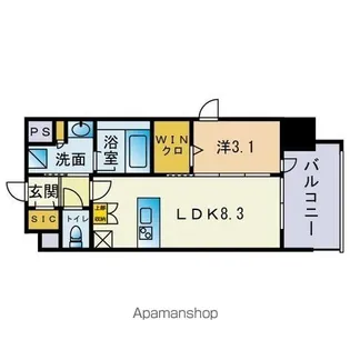 シーズンフラッツ高砂【2階】の間取り