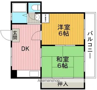 ラタンアパートメントⅠ【3階】の間取り