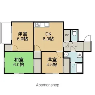ロアジール市川【1階】の間取り
