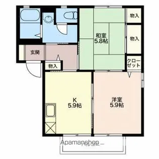 メゾンドシャリテ【2階】の間取り