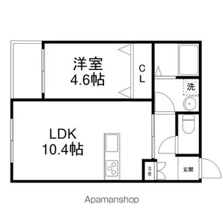 オルビスタ健軍【3階】の間取り
