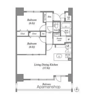 茶屋ヶ坂ライズ【4階】の間取り
