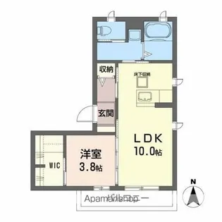 シャルール【1階】の間取り