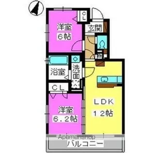 ソフィアトクナガ2【1階】の間取り