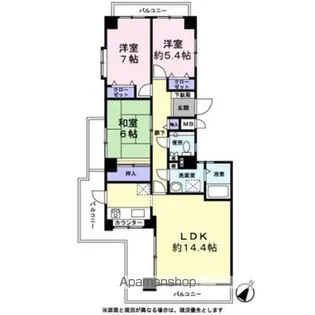 グランドムール寺塚【4階】の間取り