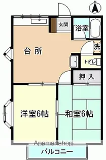 メゾンつかさ【202号室】の間取り