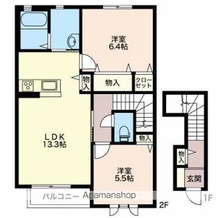 グリーンパストラル神子柴 A【203号室】の間取り