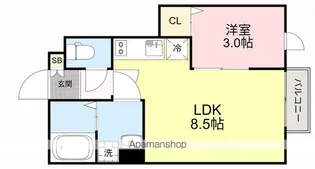 デュマンⅡ【1階】の間取り