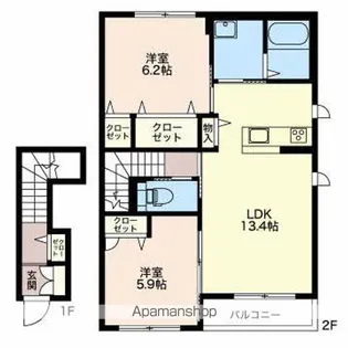 パルクヴィレ【2階】の間取り