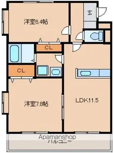 プリマラーラ【1階】の間取り