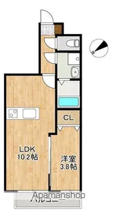 LINEAGECOURT野洲駅西【201号室】の間取り
