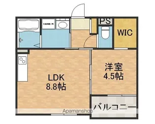 ボヌール高槻【2階】の間取り