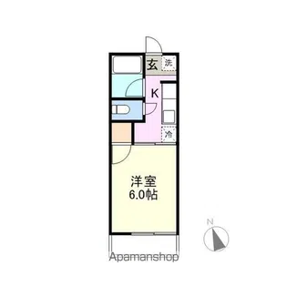 コーポサンパール【102号室】の間取り